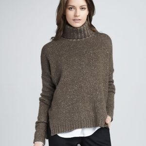 Vince black wool silk cashmere turtleneck sweater